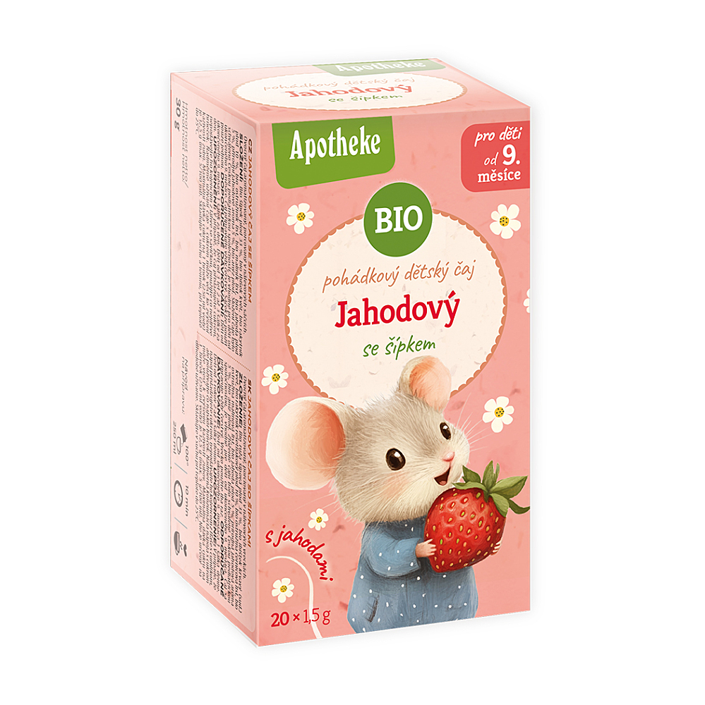 APOTHEKE BIO čaj detský Jahodový so šípkou 20 x 1.5 g