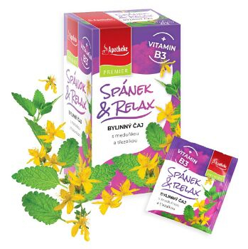 APOTHEKE Spánok a relax bylinný čaj + vitamín B3 20 sáčkov (Bylinné čaje) - obrázok 2/2
