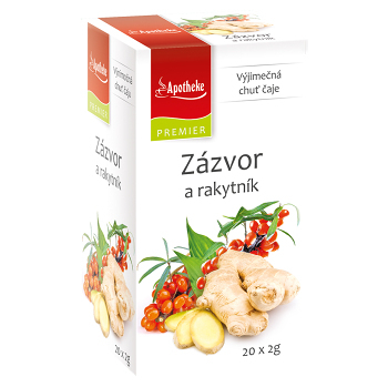 APOTHEKE Zázvor a rakytník 20x2 g (Bylinné čaje) - Bylinné