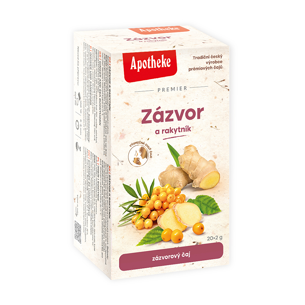 APOTHEKE Zázvor a rakytník 20x2 g
