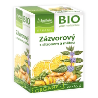 APOTHEKE Zázvorový čaj s citrónom a mätou BIO 20x1,5 g