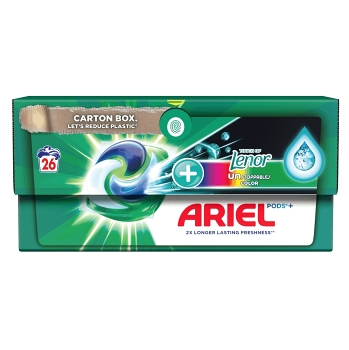 ARIEL All-in-1 +Touch Of Lenor Unstoppables Color Kapsle na pranie 26 PD