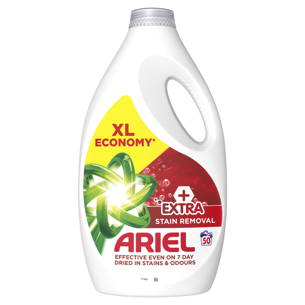 ARIEL Plus Extra Stain tekutý prací gél 50 praní 2,25 l