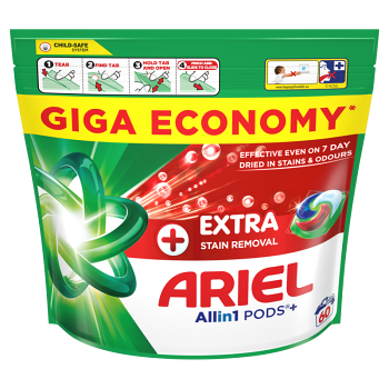 ARIEL Kapsuly na pranie Plus Extra Stain 60 praní (Pracie kapsule, tablety)