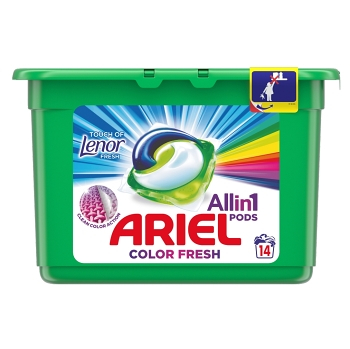 ARIEL Allin1 Pods Touch Of Lenor Fresh Color Kapsule na pranie 14 praní