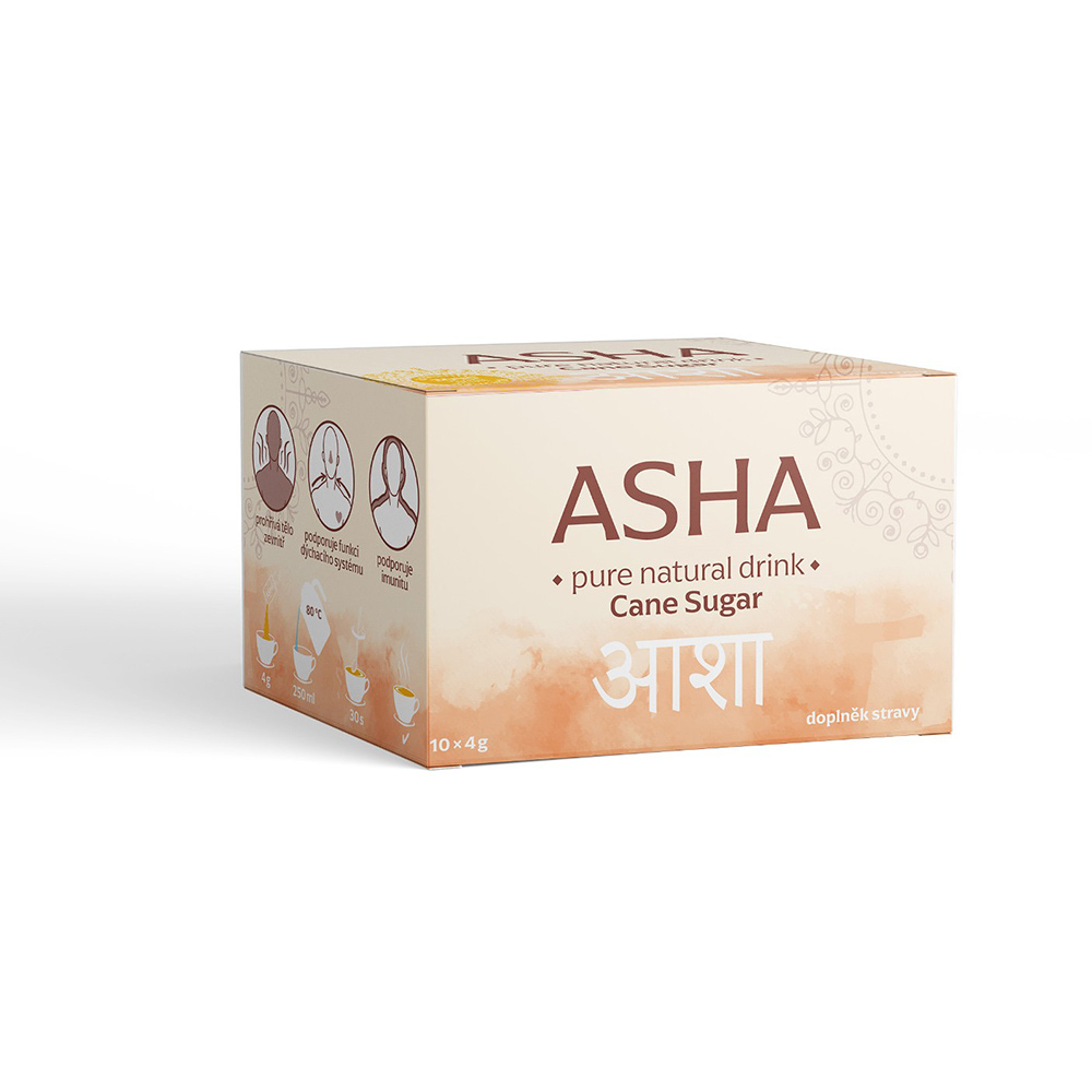 ALLNATURE ASHA Pure Natural drink s cukrom 10 x 4 g