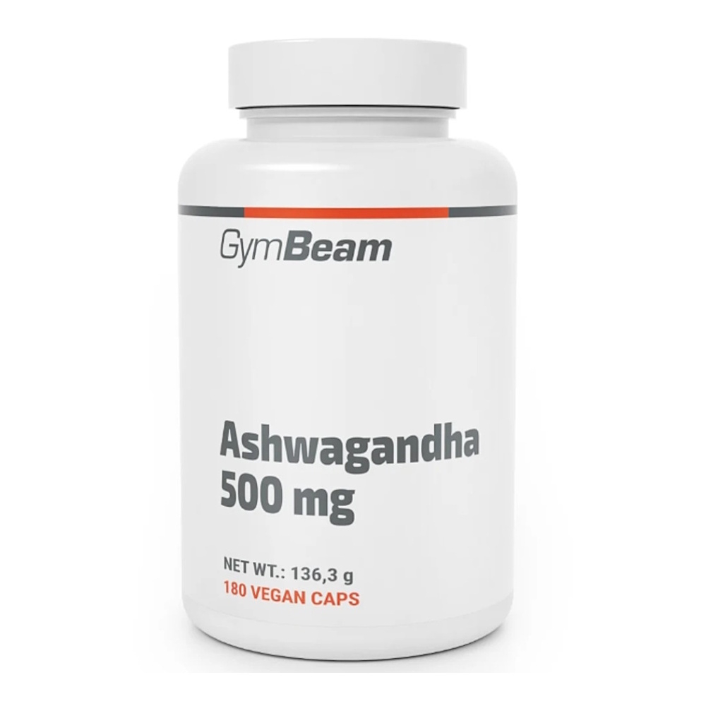 GymBeam Ashwagandha 500 mg kapsuly na podporu fyzického a duševného zdravia 160 g