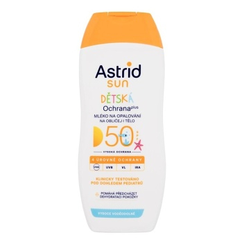 ASTRID Sun Detské mlieko na opaľovanie OF 50 200 ml (Opaľovacie mlieka) - Vodeodolné