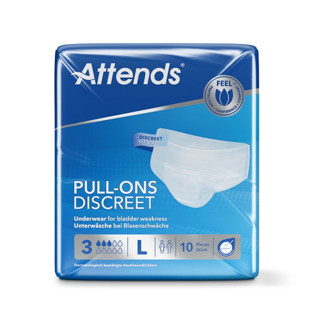 ATTENDS Pull-Ons 3 Discreet absorpčné nohavičky L 10 kusov