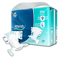 ATTENDS Slip regular 9 nohavičky absorpčná veľkosť L 28 kusov