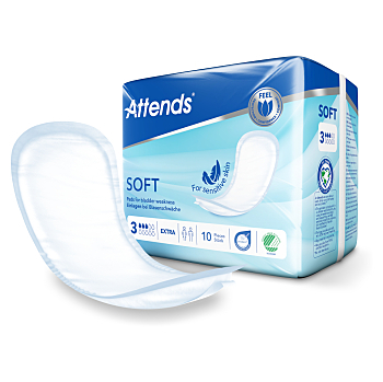 ATTENDS Soft Extra 3 vložky 10 kusov (Vložky pri inkontinencii)