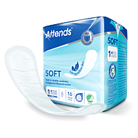 ATTENDS Soft mini long 1 absorpčné vložky 16 kusov