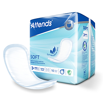ATTENDS Soft 3 vložky extra plus 10 kusov (Vložky pri inkontinencii)