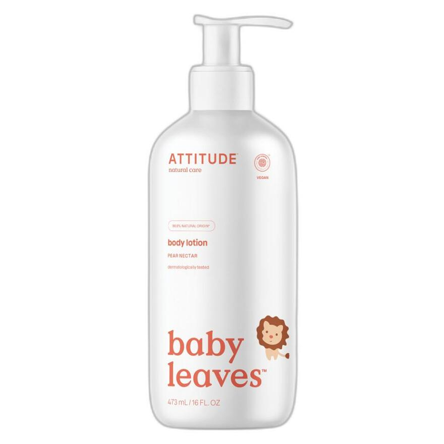 ATTITUDE Baby leaves Detské telové mlieko s vôňou hruškovej šťavy 473 ml