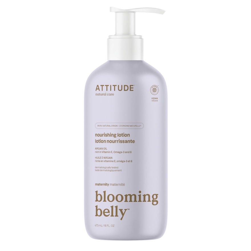 ATTITUDE Blooming Belly prírodné vyživujúce telové mlieko nielen pre tehotné s arganom 473 ml