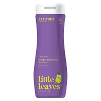 ATTITUDE Little leaves detské telové mydlo a šampón 2 v 1 s vôňou vanilky a hrušky 473 ml