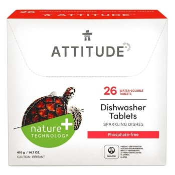 ATTITUDE Nature+ tablety do umývačky bez fosfátov 26 dávok (Ekologické prípravky na riad) - Čistiace