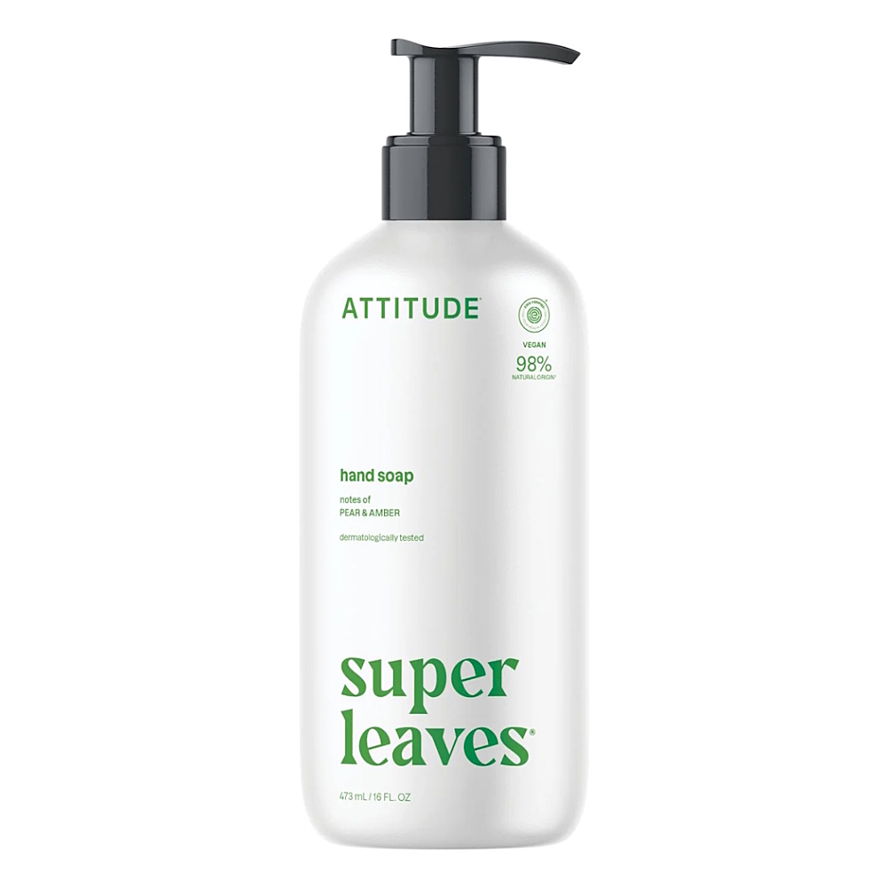 E-shop ATTITUDE Super leaves prírodné mydlo na ruky hruška a olivové listy 473 ml