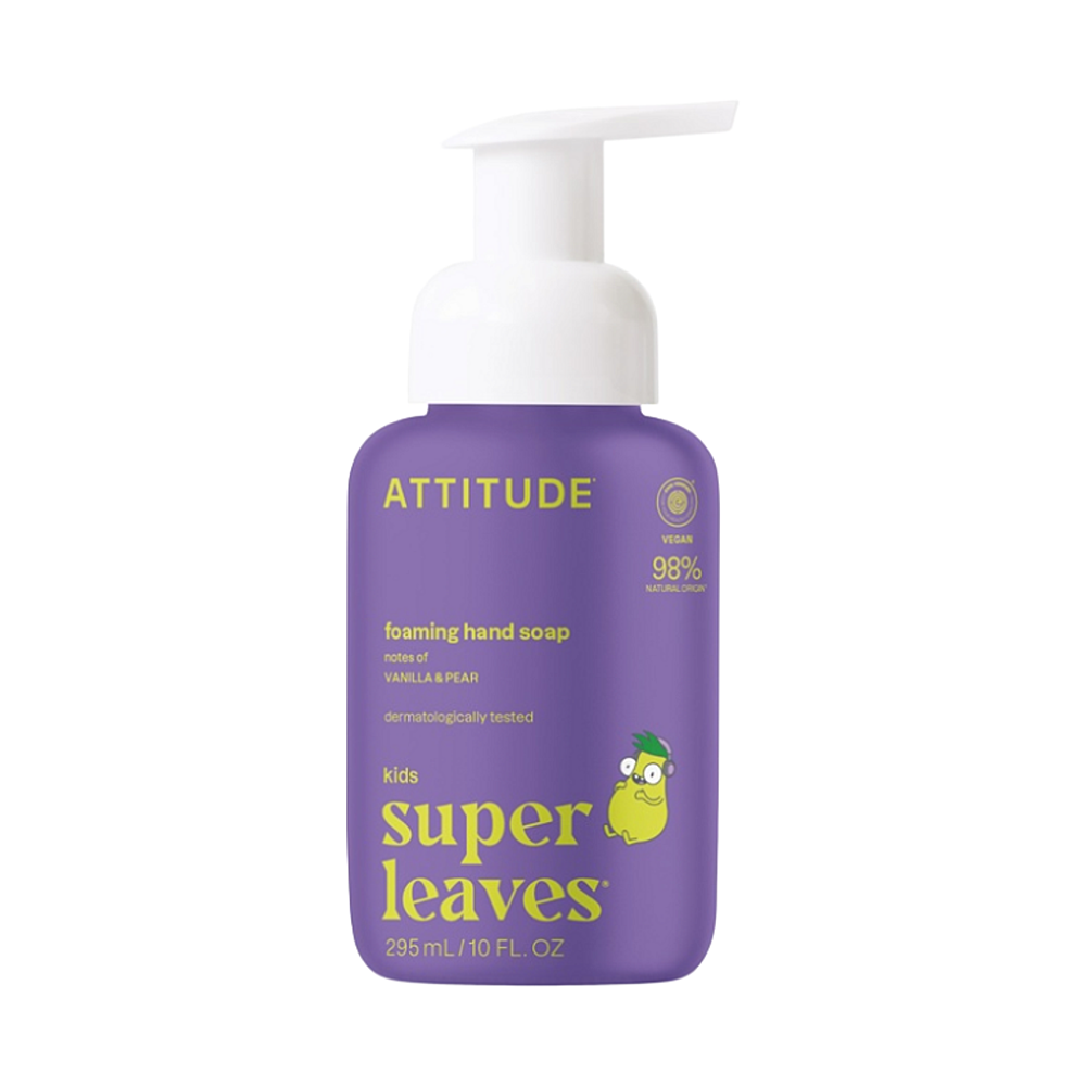 Attitude Little leaves detské penivé mydlo na ruky s vôňou vanilky a hrušky 295 ml