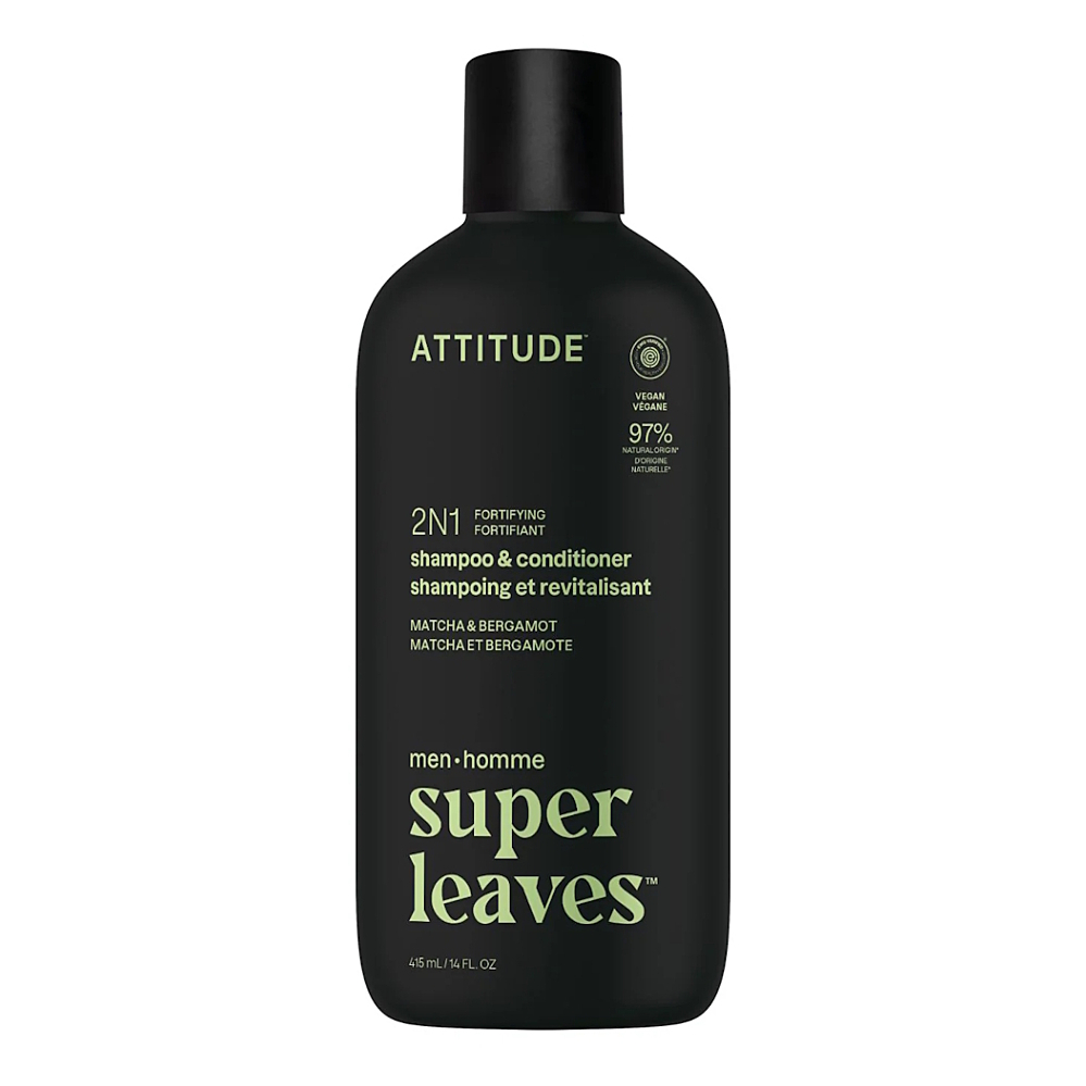 ATTITUDE Super leaves pánsky šampón a kondicionér 2v1 Matcha a Bergamot 415ml