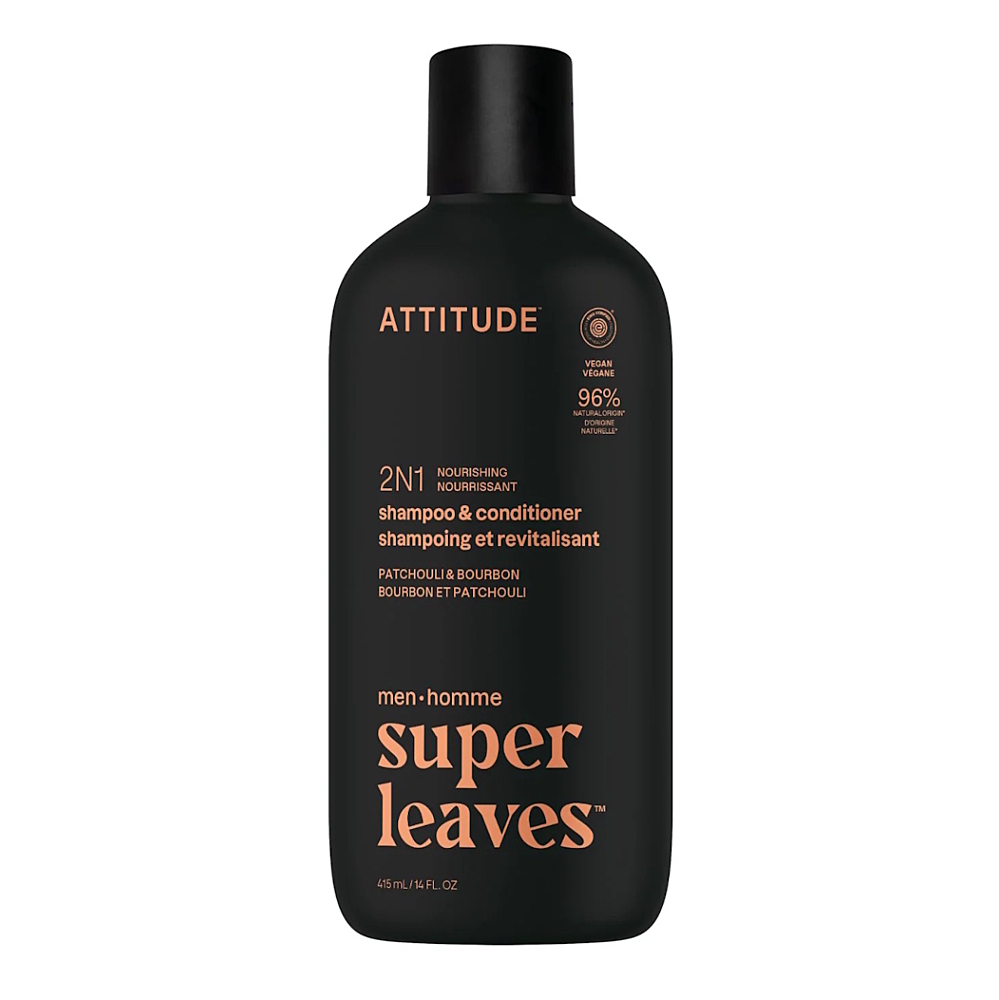 ATTITUDE Super leaves pánsky šampón a kondicionér 2v1 Pačuli a Bourbon 415ml