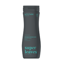 ATTITUDE Super leaves s detoxikačným účinkom proti lupinám prírodný pánsky šampón & telové mydlo 2 v 1 473 ml