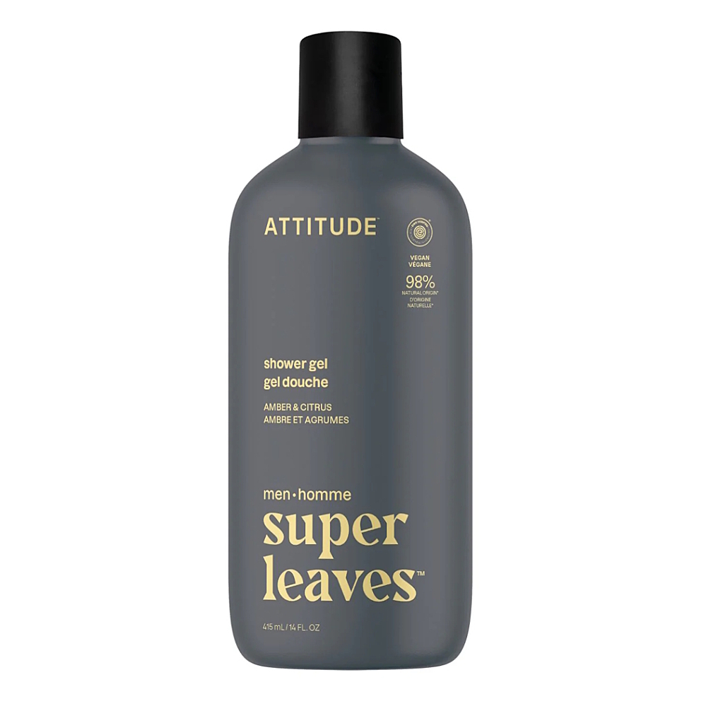 ATTITUDE Super leaves pánsky sprchový gél Amber a Citrus 415ml