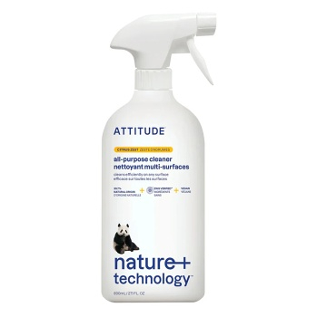 ATTITUDE Univerzálny čistič s rozprašovačom citrónová kôra 800 ml (Ekologické upratovacie prostriedky) - Čistiace