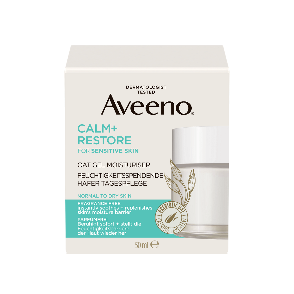 Aveeno CALM+RESTORE Hydratačný pleťový gél s ovsom 50ml