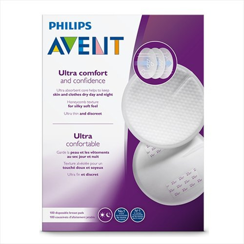 Philips Avent Breastfeeding Pads SCF254/13 jednorazové vložky do podprsenky 100 ks kúpite na Mojalekaren.sk