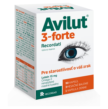 AVILUT 3-forte Recordati 90 kapsúl (Zrak, oči) - obrázok 2/2