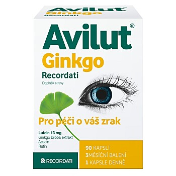 AVILUT Ginkgo Recordati 90 kapsúl (Zrak, oči)
