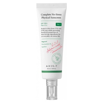 AXIS-Y Complete No-Stress Physical Sunscreen SPF50+/PA++++ - 50 ml, poškodený obal (Korejské pleťové krémy a gely)