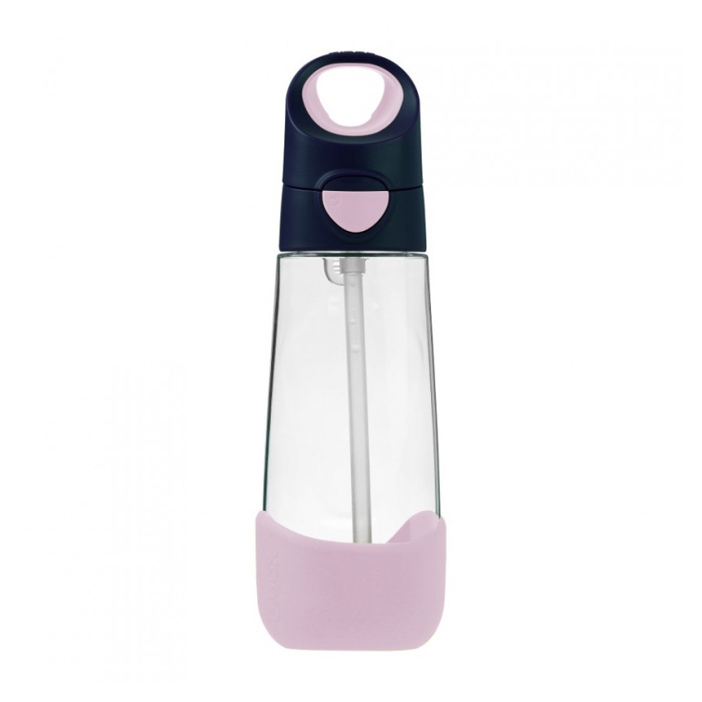 B.BOX Fľaša na pitie so slamkou indigo/ružová 9m+ 600 ml