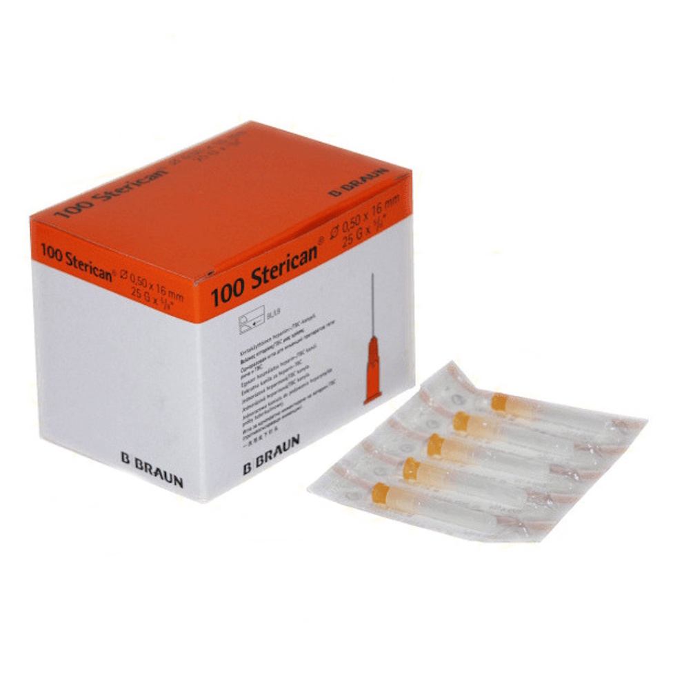 E-shop STERICAN Injekčná ihla 0,5 x 16 mm oranžová 100 kusov