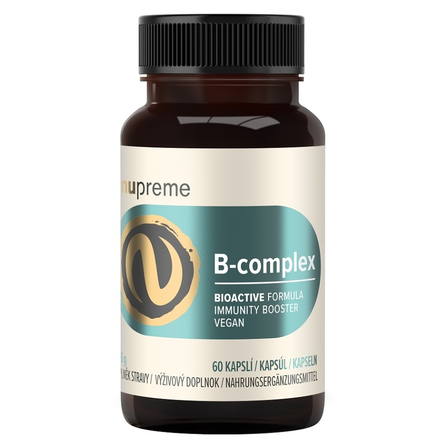 Nupreme B-Complex Bioactive komplex vitamínu B na normálnu činnosť nervovej sústavy a pre krásnu pleť 60 cps kúpite na Mojalekaren.sk