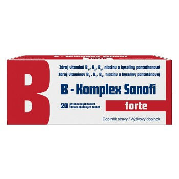 B-KOMPLEX SANOFI Forte 20 tabliet, expirácie