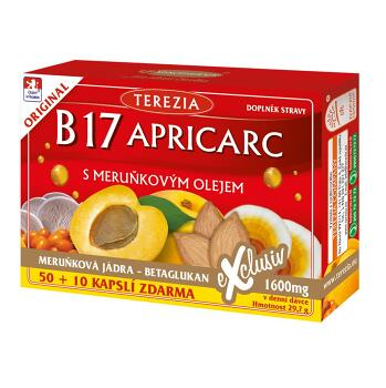 TEREZIA Apricarc B17 s marhuľovým olejom 50+10 kapsúl