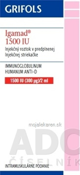 Igamad 1500 IU sol inj 1500 IU (striek.inj.skl.) 1x2 ml (Lieky na predpis)
