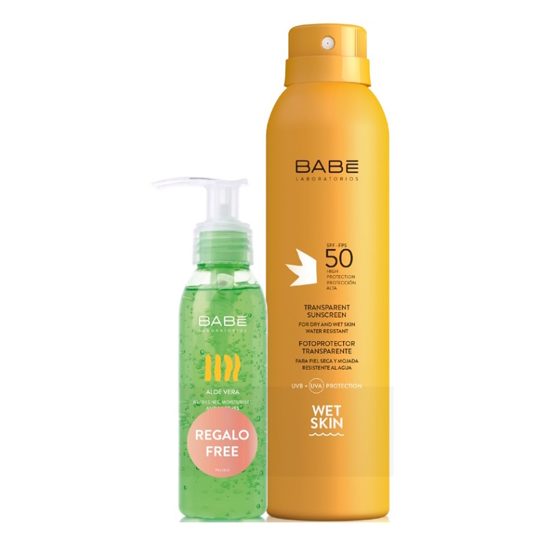 BABÉ SUN Opaľovací sprej SPF 50 200ml + Aloe vera gél 90 ml kúpite na Mojalekaren.sk