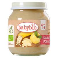 BABYBIO Bio banán a jablko 4m + 130 g