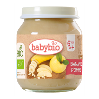 BABYBIO Bio banán a jablko 4m + 130 g
