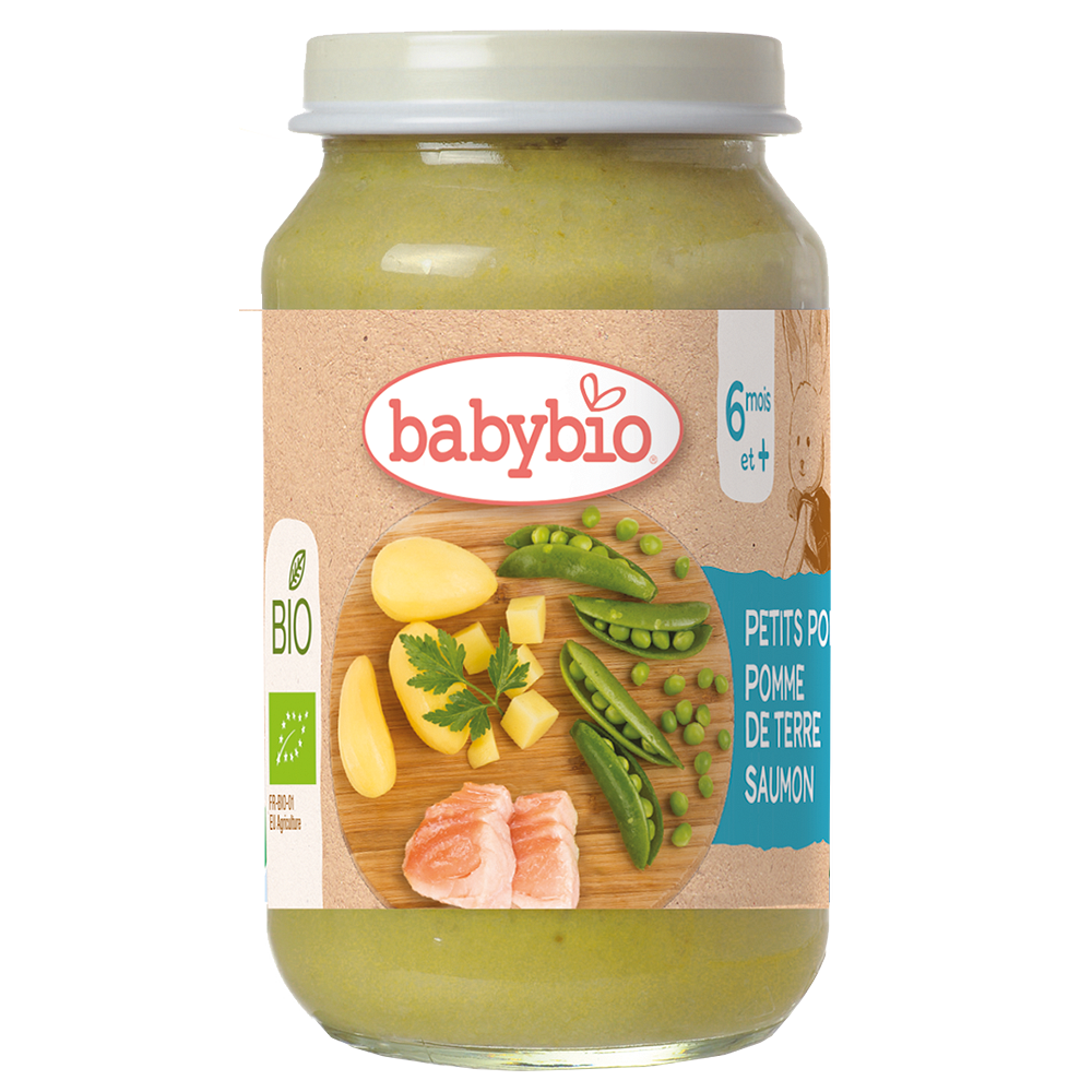 Babybio BIO hrášok a zemiaky s lososom detský príkrm 200 g kúpite na Mojalekaren.sk
