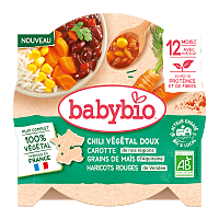 BABYBIO Zeleninové chilli con carne s červenými fazuľami BIO 230 g