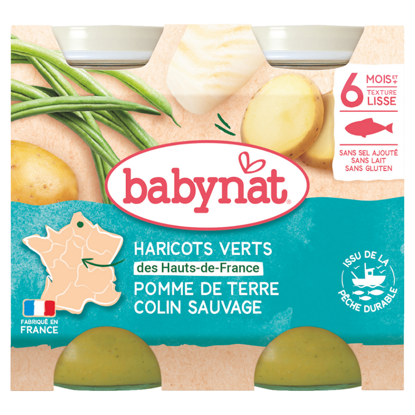 BABYBIO Zemiaky so zelenými fazuľkami a morskou šťukou 2x200 g kúpite na Mojalekaren.sk