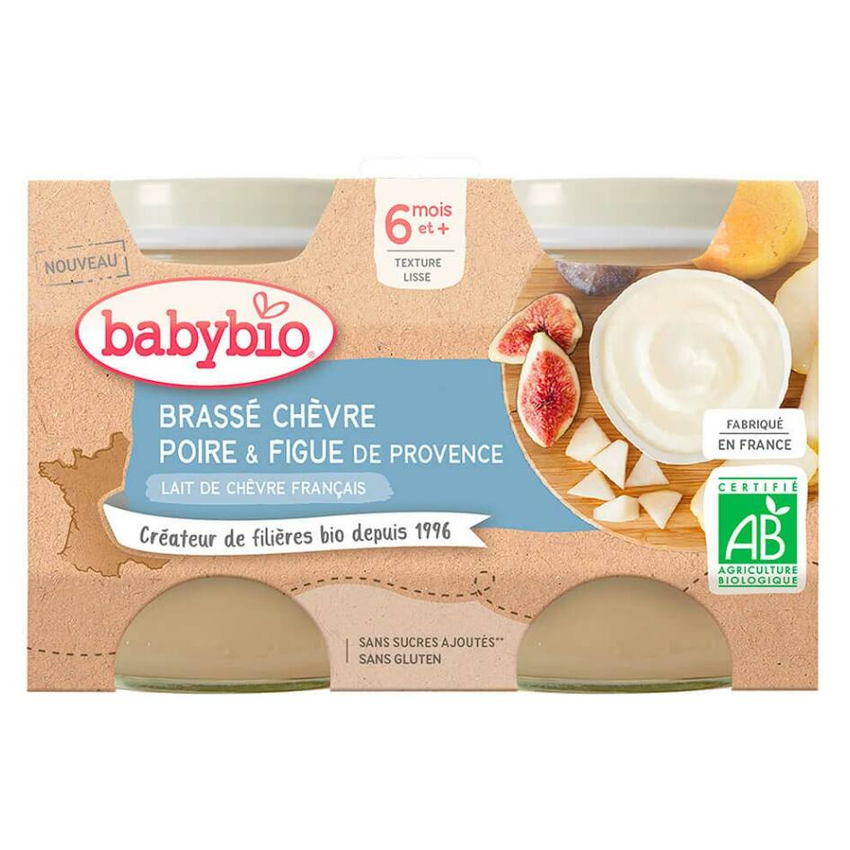 BABYBIO Brassé z kozieho mlieka hruška figa 2x 130 g kúpite na Mojalekaren.sk