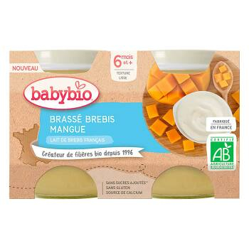 BABYBIO Brassé z ovčieho mlieka mango 2x 130 g