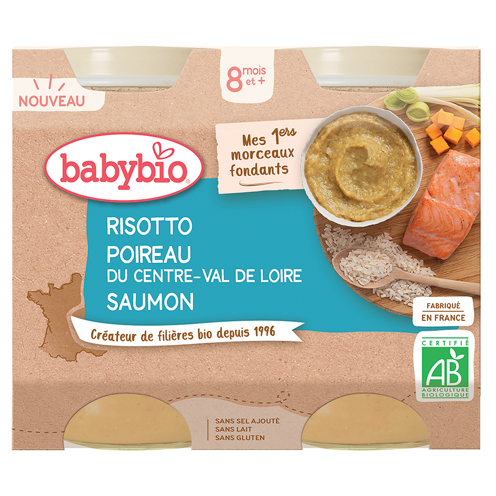 BABYBIO rizoto s pórom, maslovou tekvicou a lososom 8m+ 2 x 200 g kúpite na Mojalekaren.sk