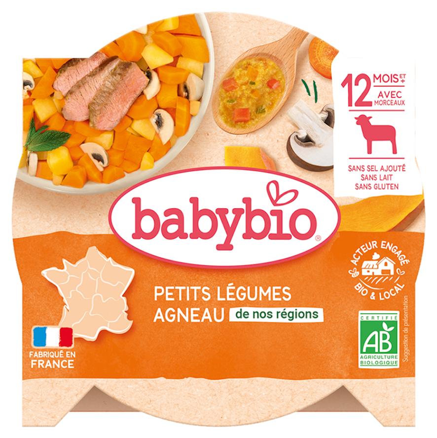 E-shop BABYBIO menu dusená zelenina s jahňacím mäsom 230 g