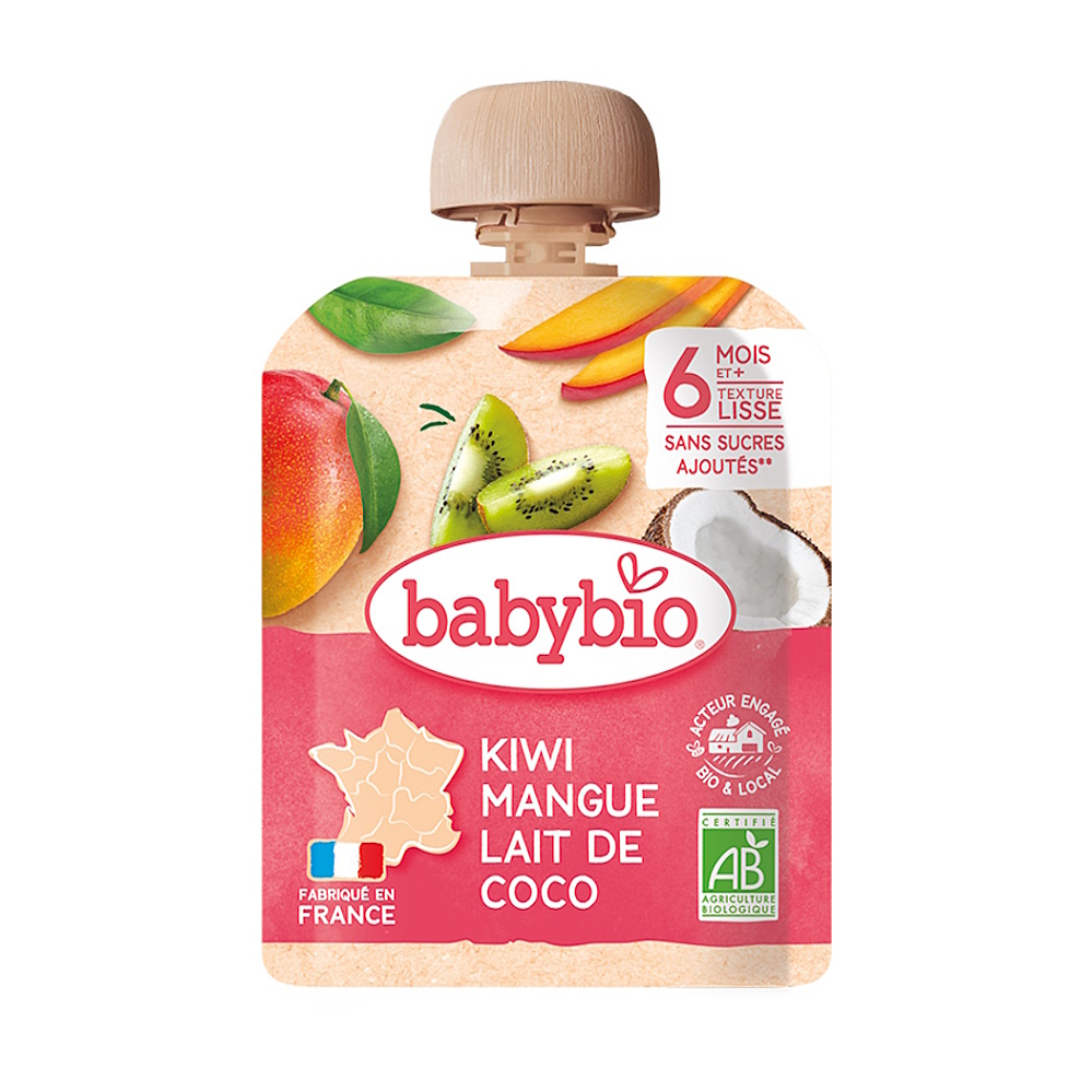 BABYBIO Kapsička kivi mango kokos 6m+ 90 g